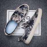 Zapatos casuales de tela tipo paraguas, transpirables y sin cordones, de verano para hombre